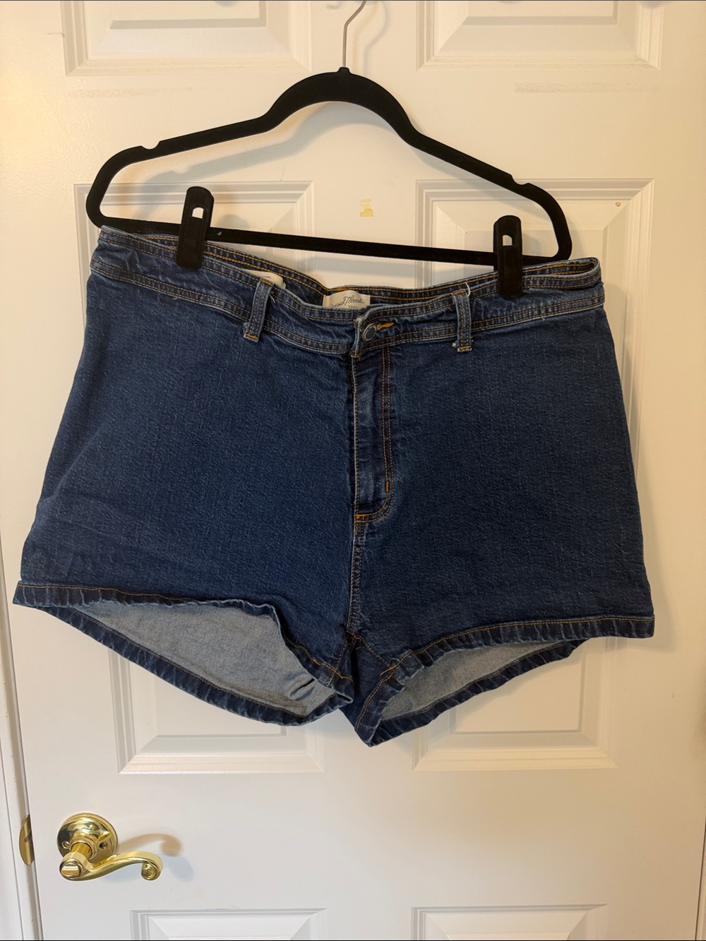 Universal Thread Dark Blue High-Rise Sailor Jean Shorts 17